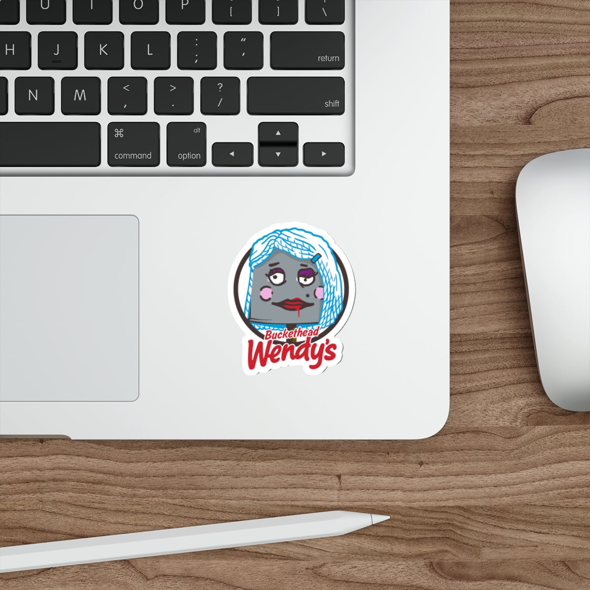 Buckethead Wendy's vinyl sticker