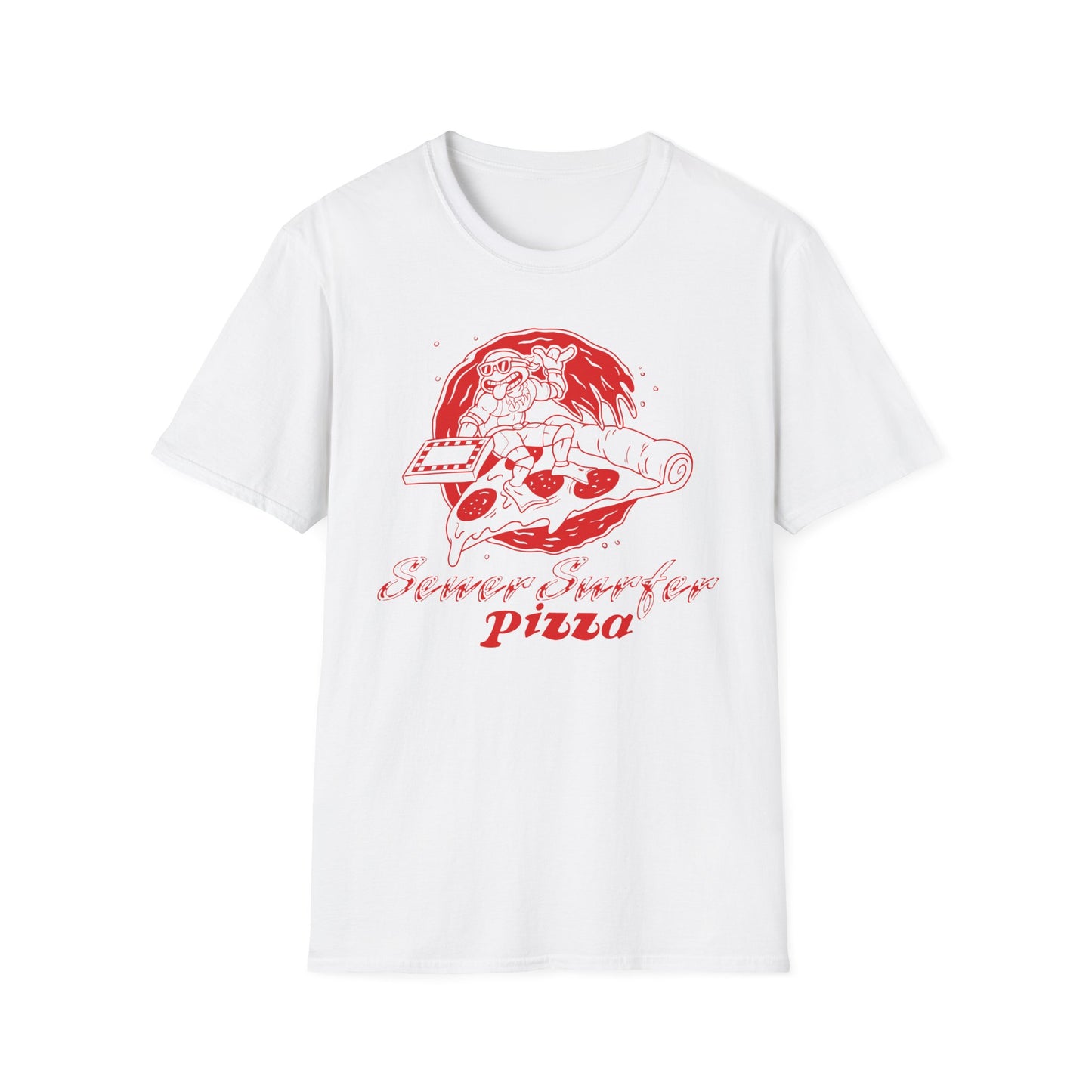 Sewer Surfer Pizza t-shirt