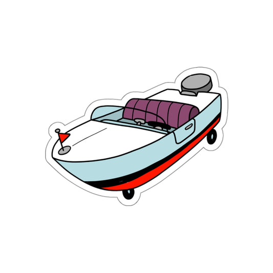 Boatmobile vinyl sticker