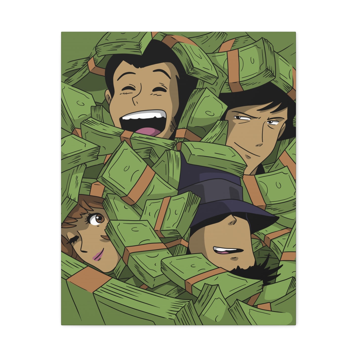 Buried In Cash canvas wrap