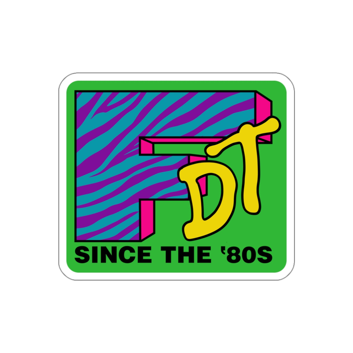 I Want My FDT Zebra vinyl sticker