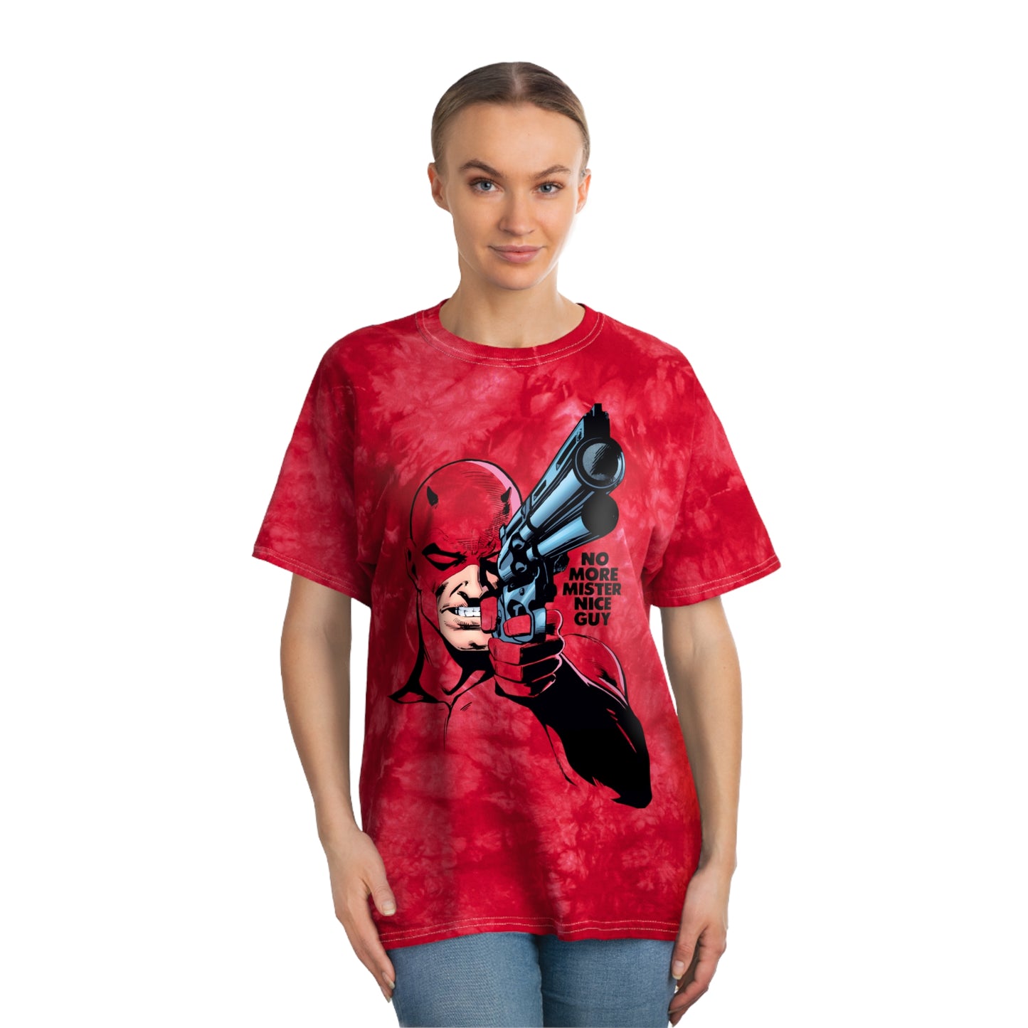 The Man Without Fear tie-dye tee