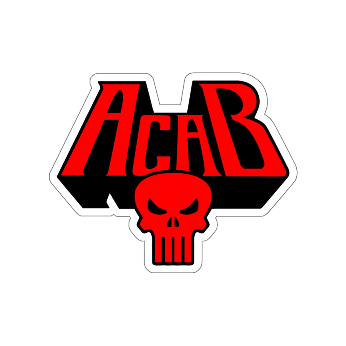Archaic Corrupt And Broken RED vinyl sticker