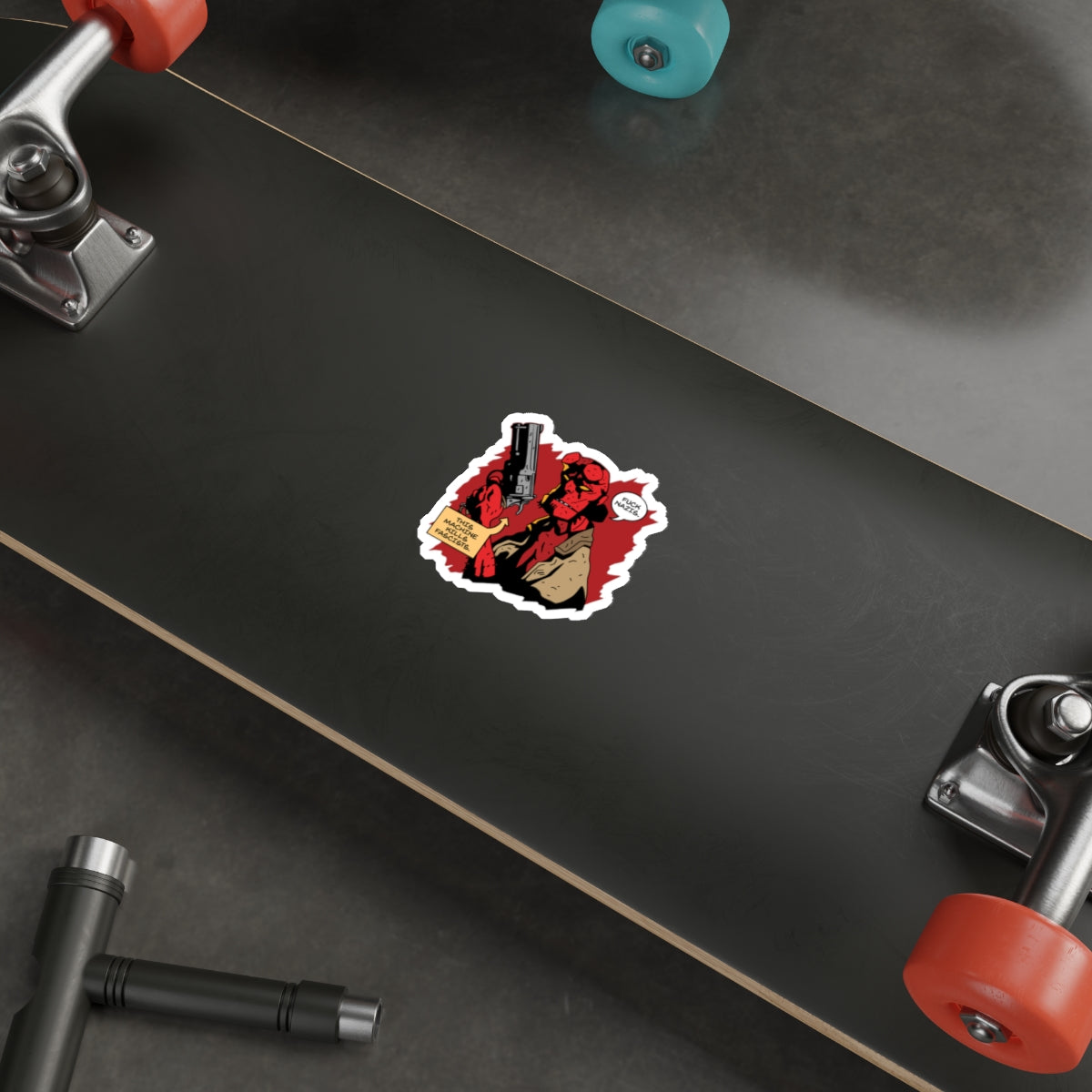 Say Hell No To Fascism vinyl sticker