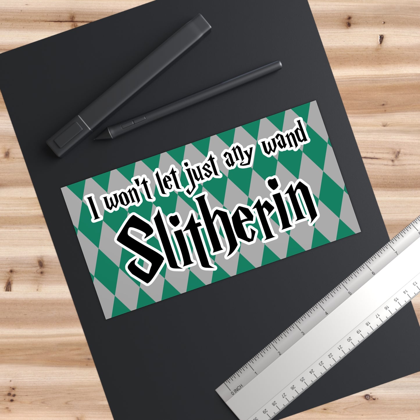 Dirty Potter Slitherin bumper sticker