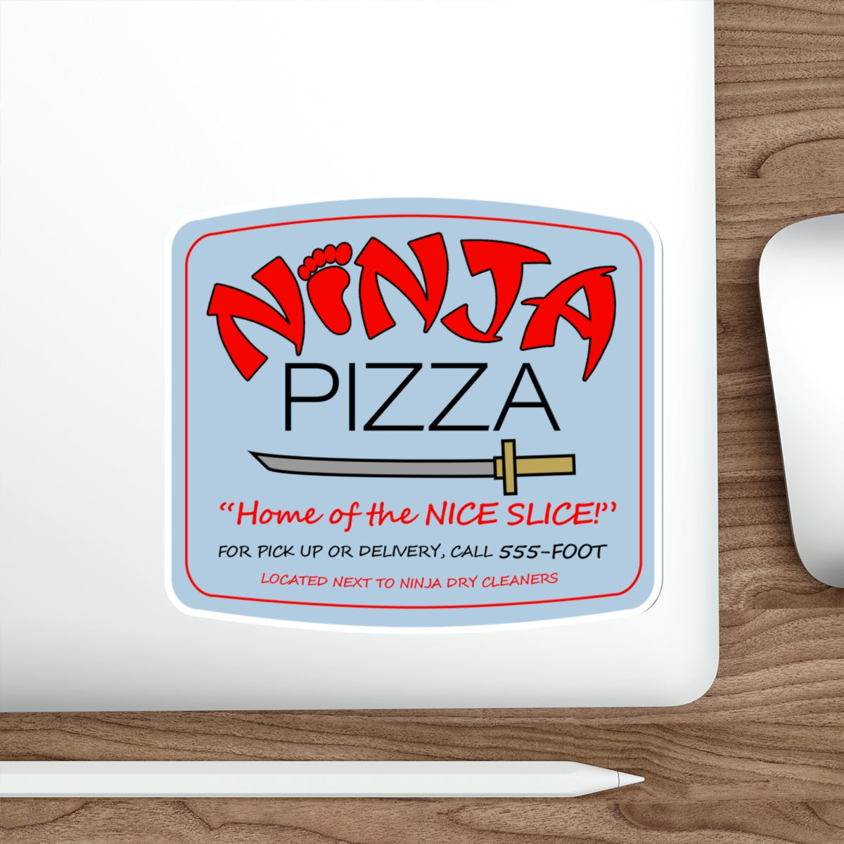 Ninja Pizza vinyl sticker