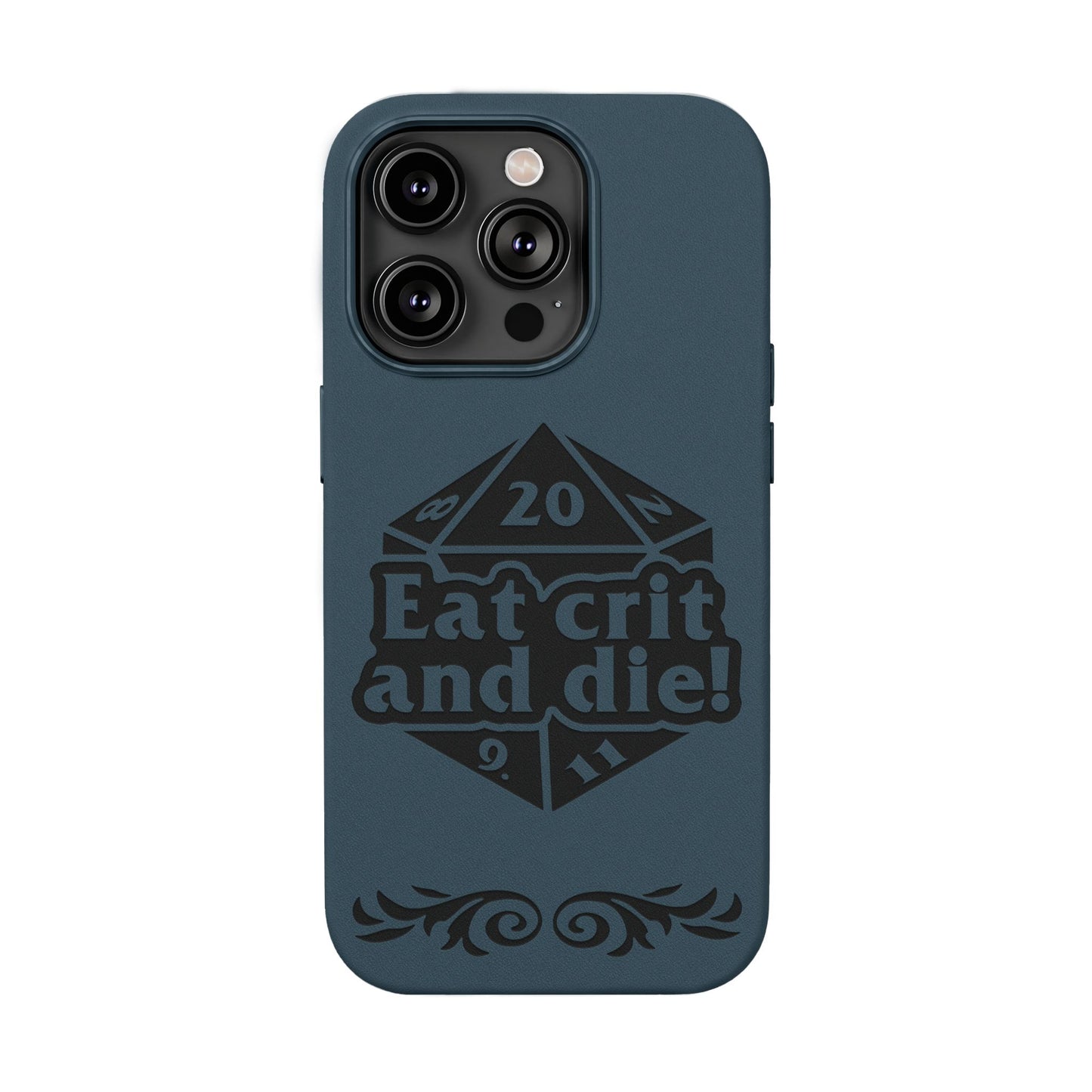 Eat Crit and Die! faux leather phone case