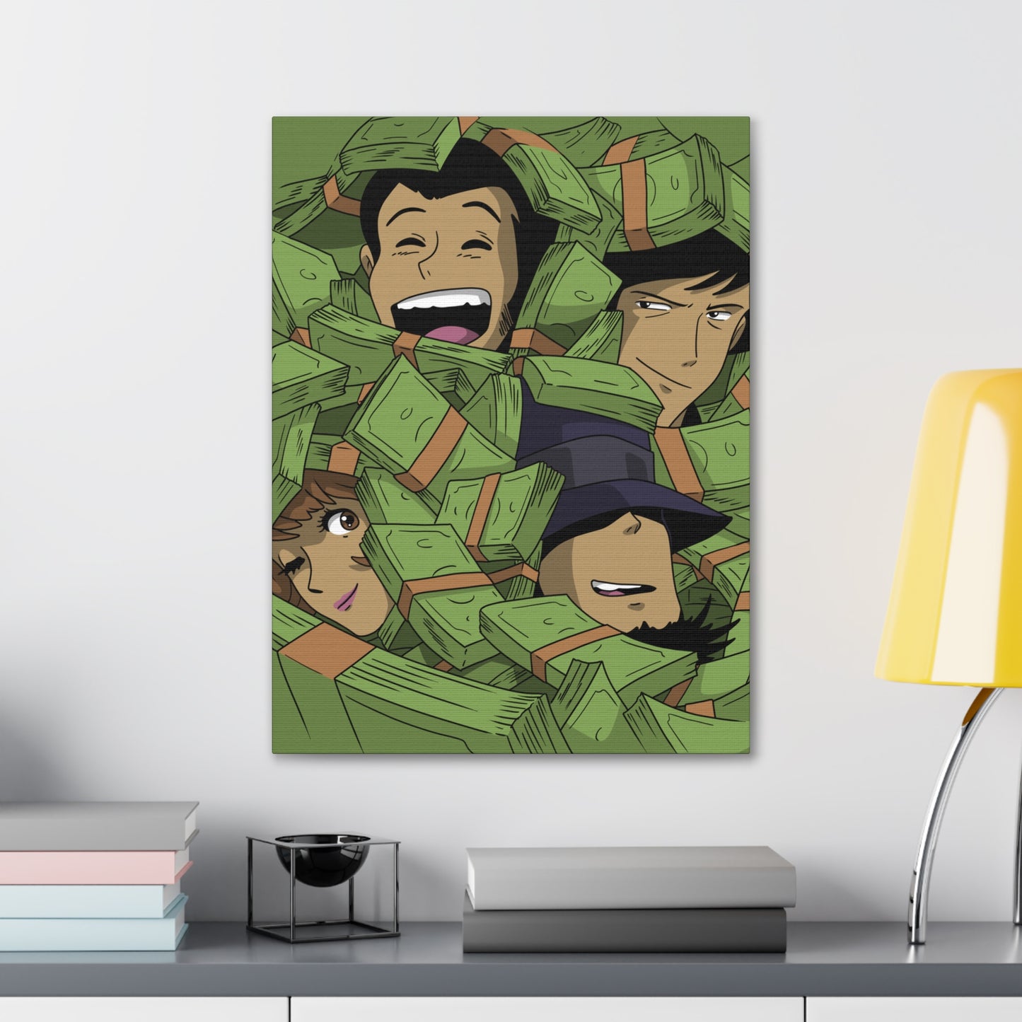 Buried In Cash canvas wrap