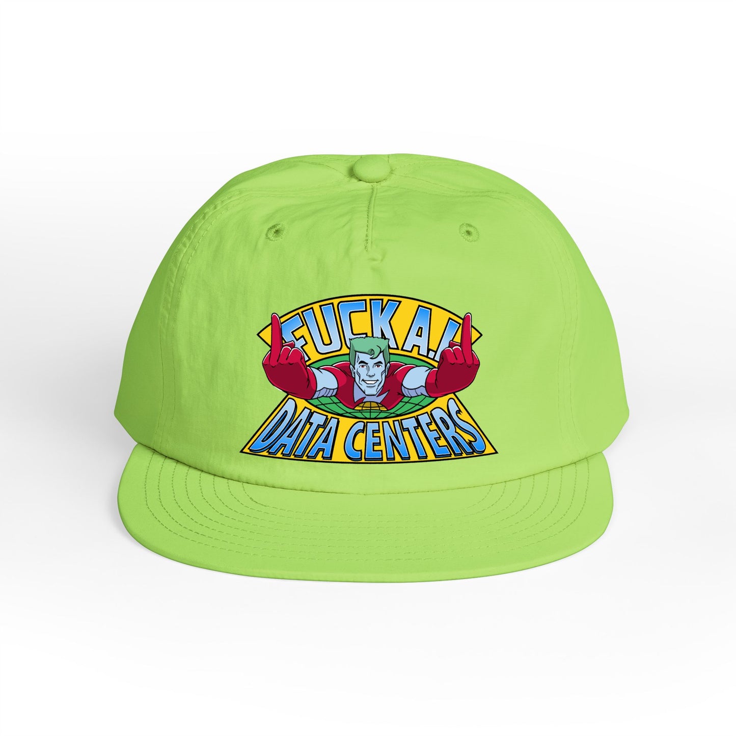 Eff AI Data Centers retro "surf" cap