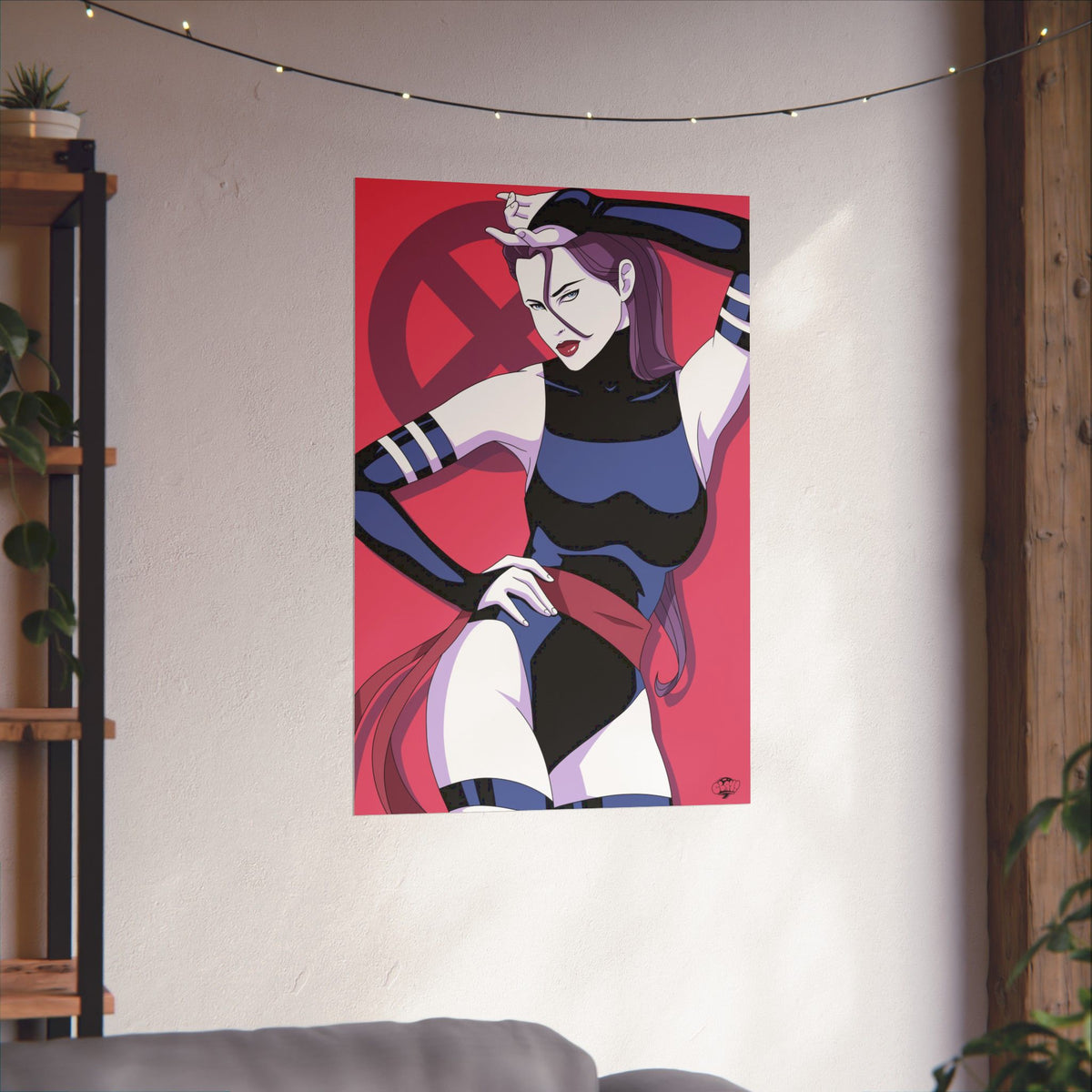 Psylocke'd In matte poster