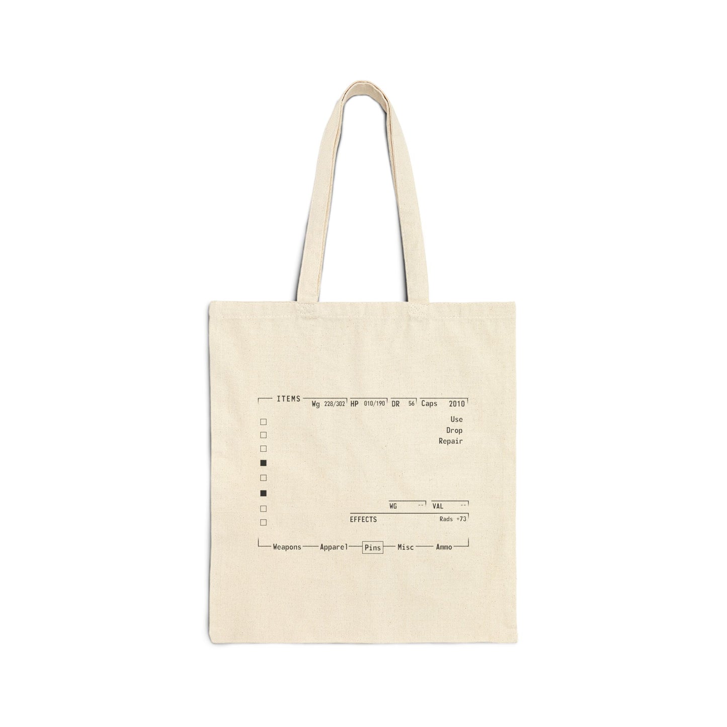 Pin-Boy canvas tote bag
