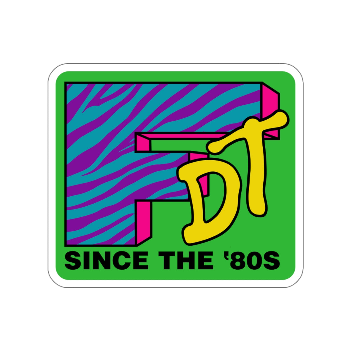 I Want My FDT Zebra vinyl sticker