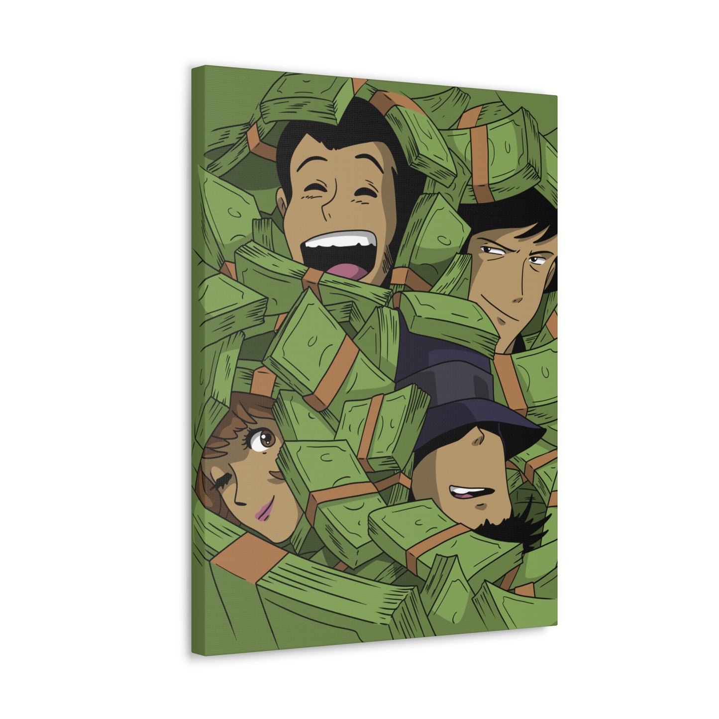 Buried In Cash canvas wrap