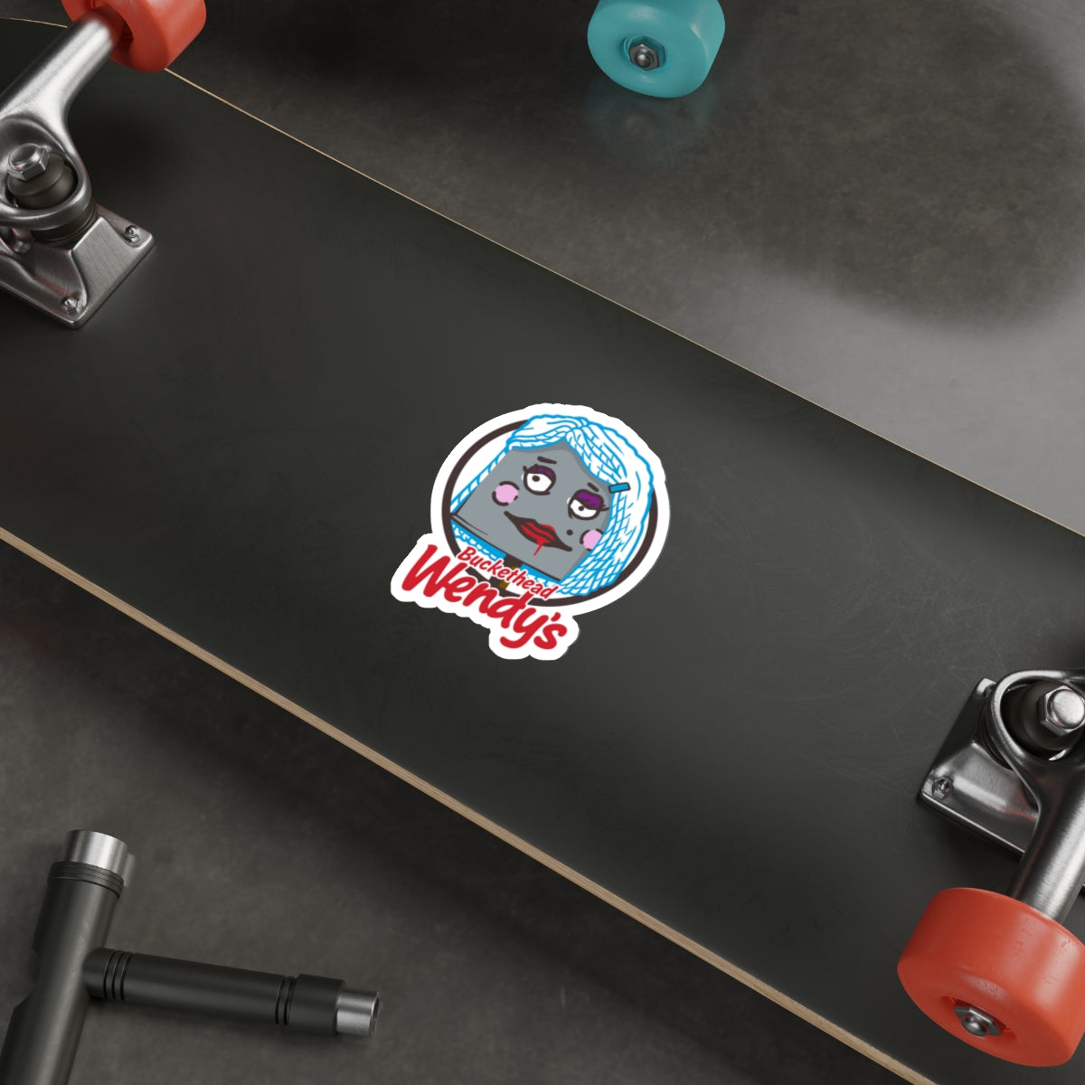 Buckethead Wendy's vinyl sticker