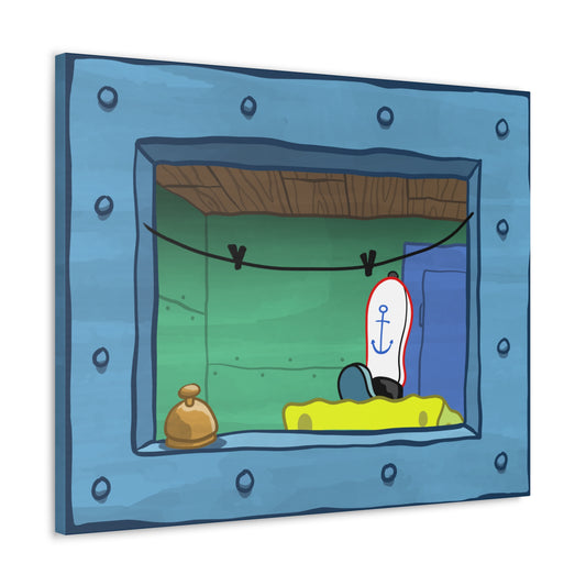 Fry Cook Window 30" x 24" canvas print