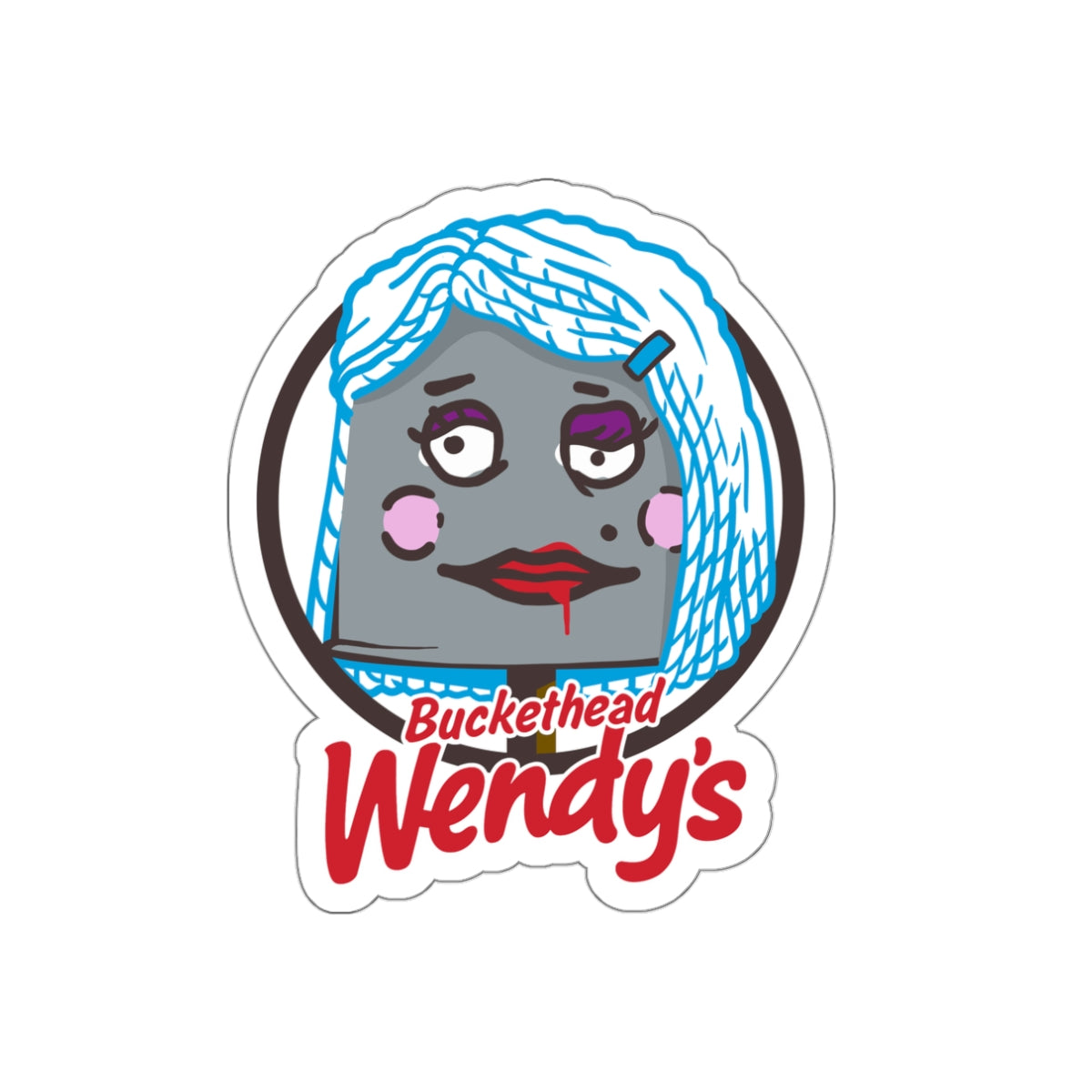 Buckethead Wendy's vinyl sticker