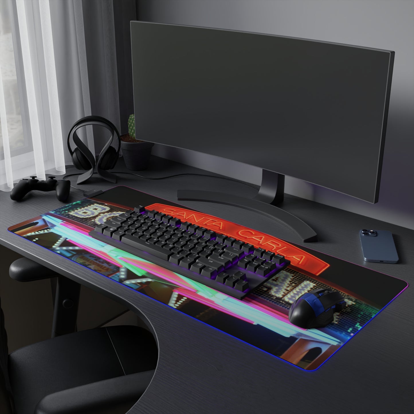 Santa Carla Boardwalk LED desk mat