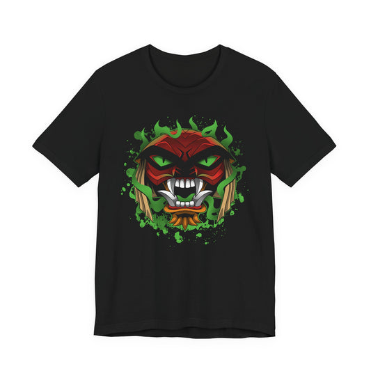 Evil Feline Alien Oni Mask t-shirt