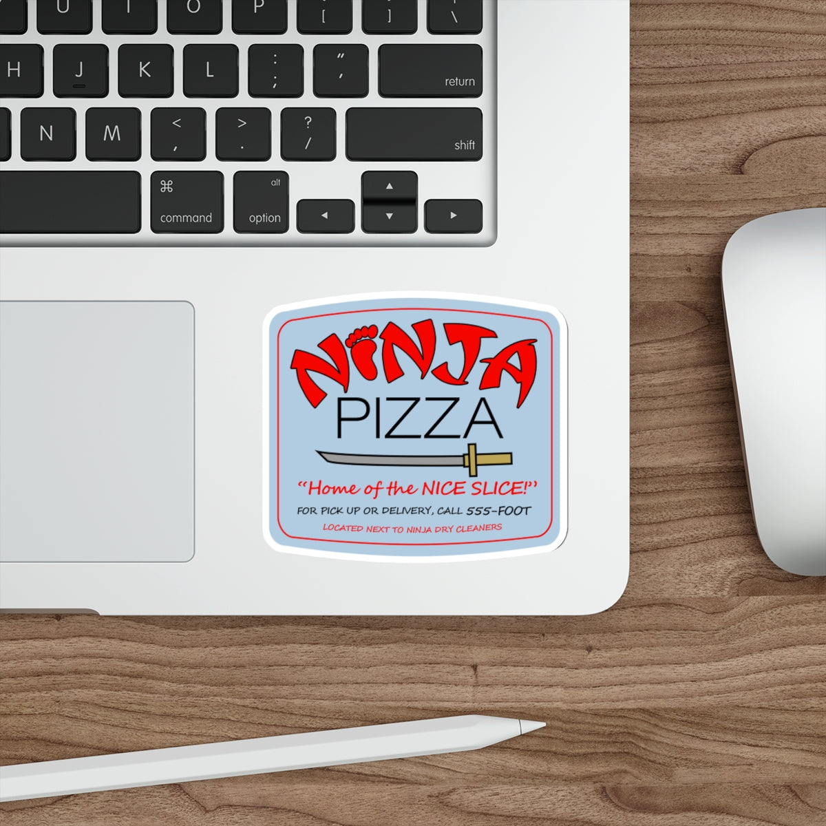 Ninja Pizza vinyl sticker