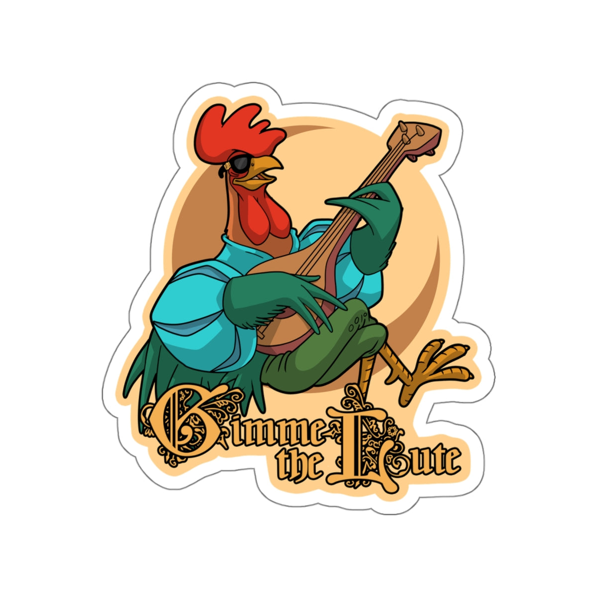 Gimme the Lute vinyl sticker