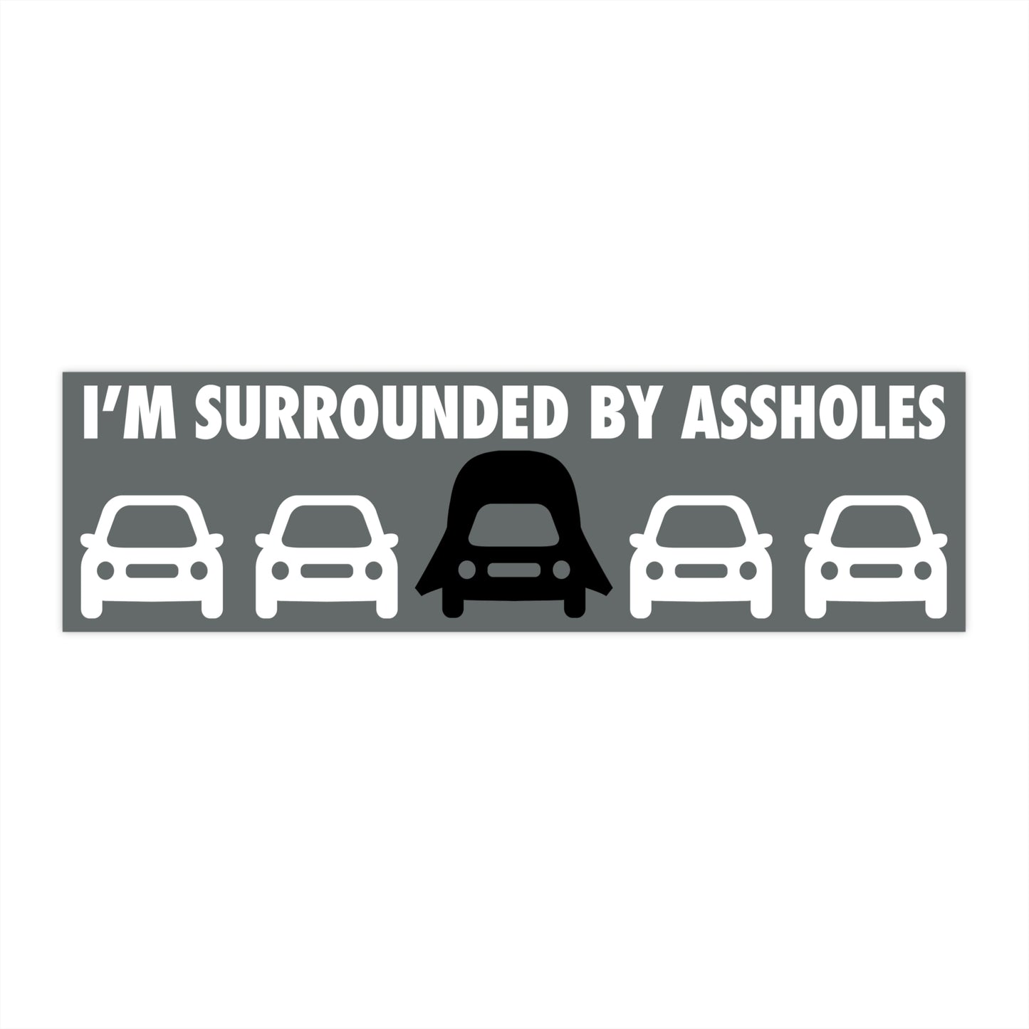 Surrounded By A-Holes bumper sticker