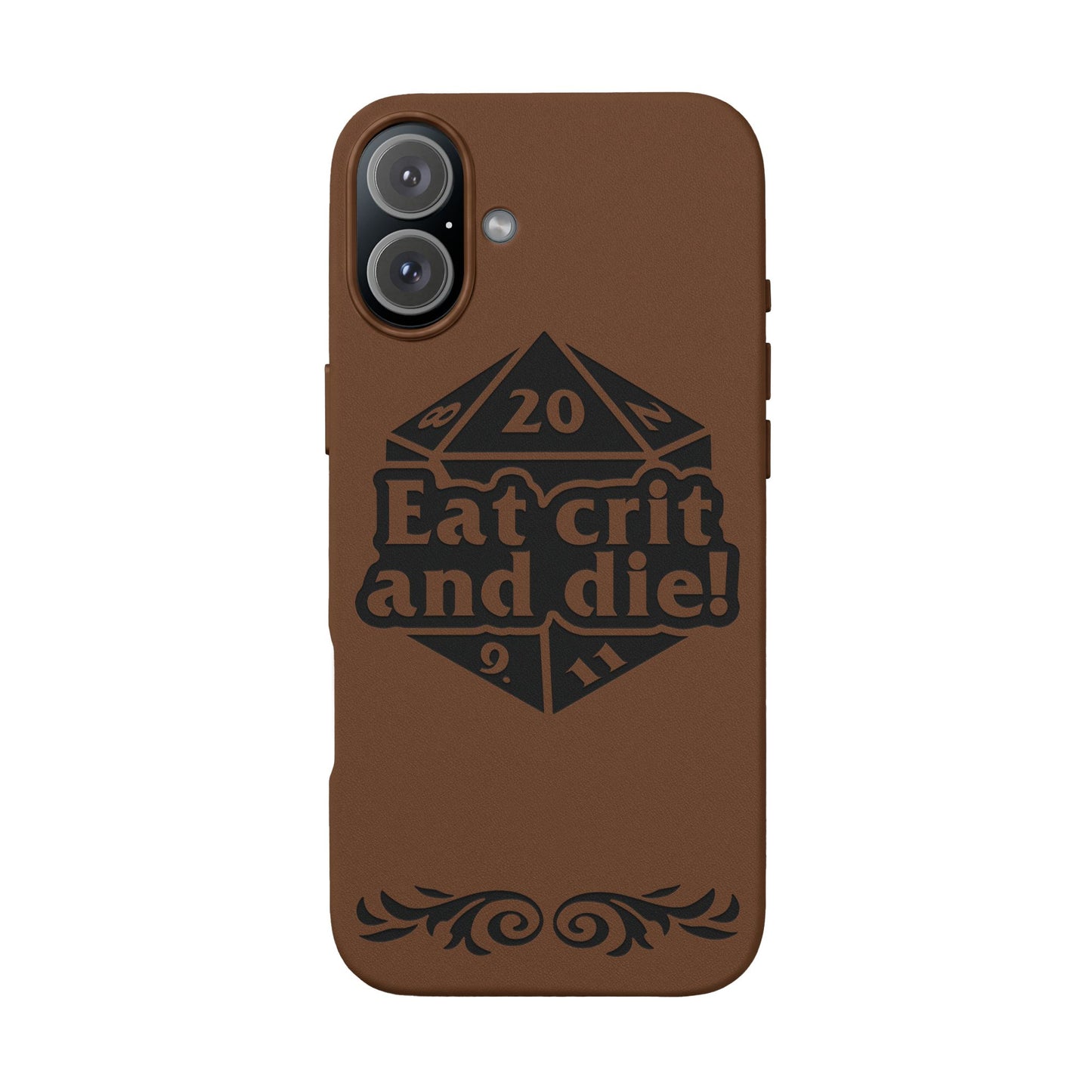 Eat Crit and Die! faux leather phone case