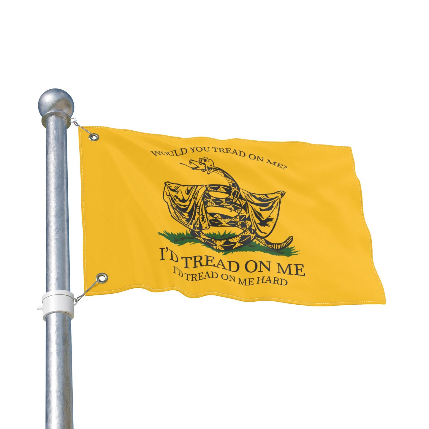 Would You Tread On Me? double-sided flag