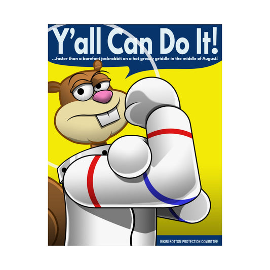 Y'all Can Do It matte poster
