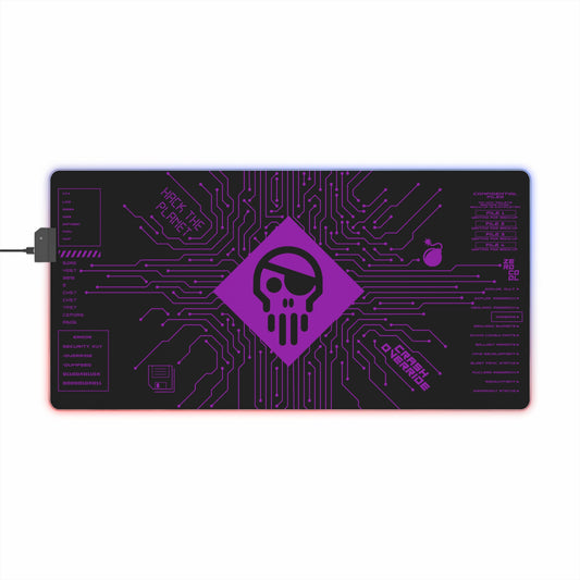 Hack the Planet LED deskmat (PURPLE)