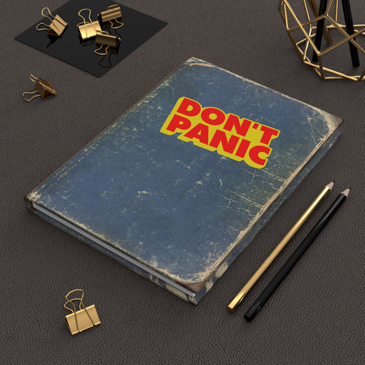 Don't Panic hardcover journal