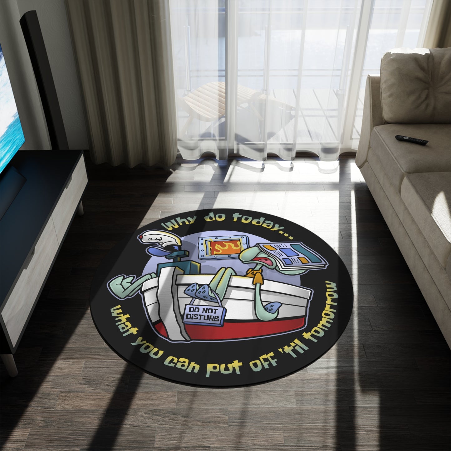 ProKRUSTination round rug