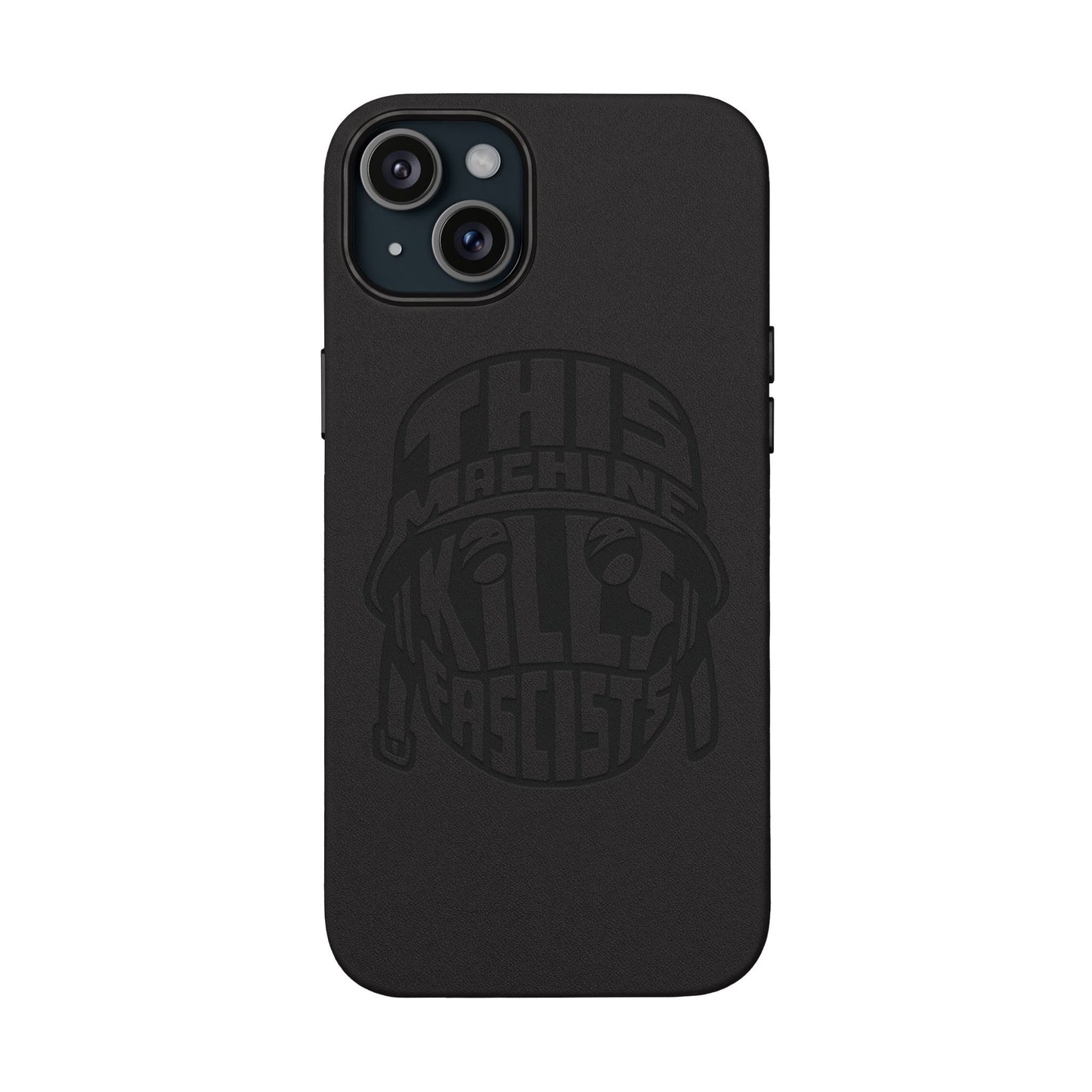 This Machine Kills Fascists faux leather phone case