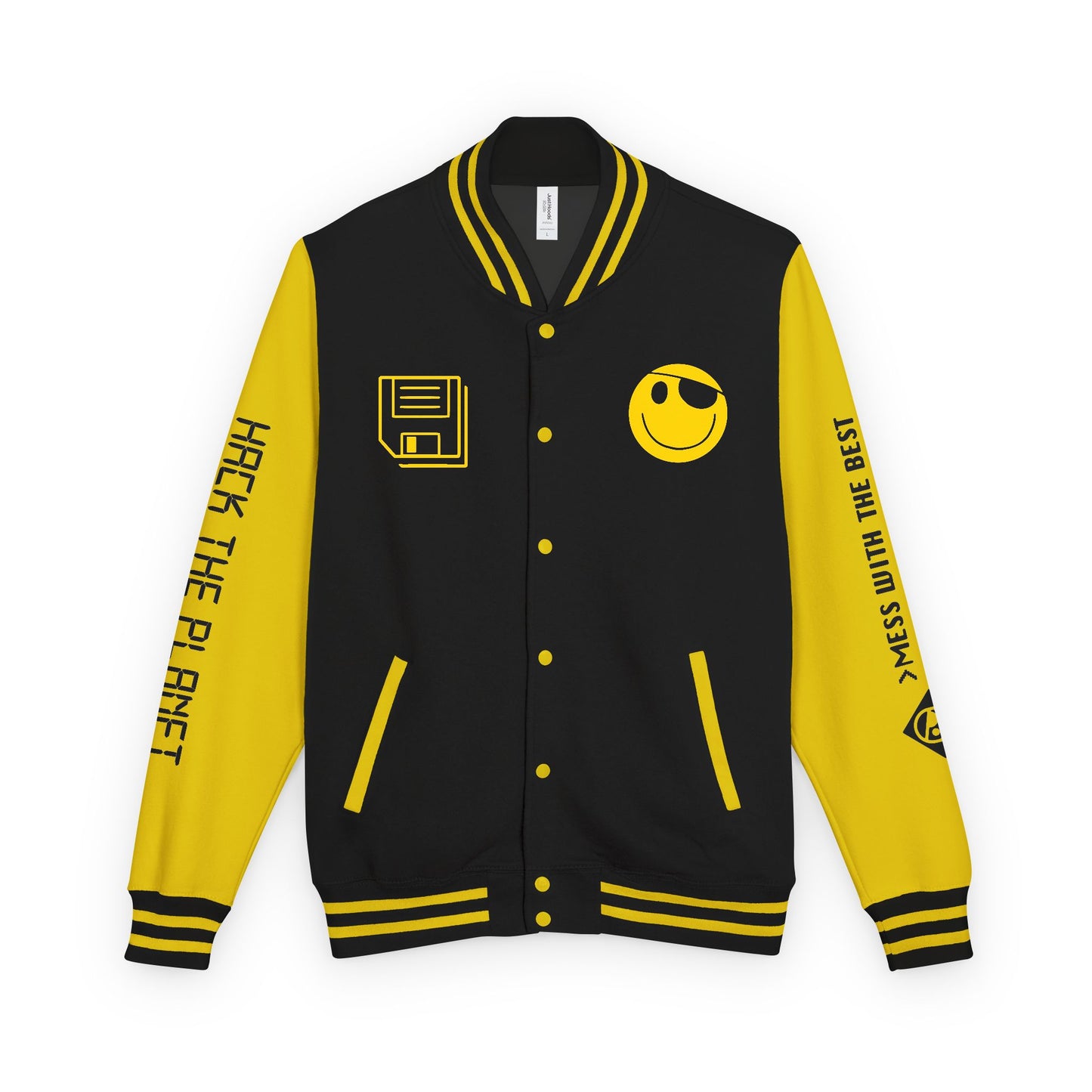Hack the Planet jersey letterman jacket