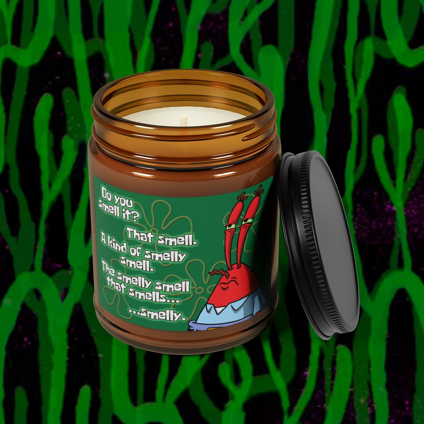 Smelly Smell scented soy candle
