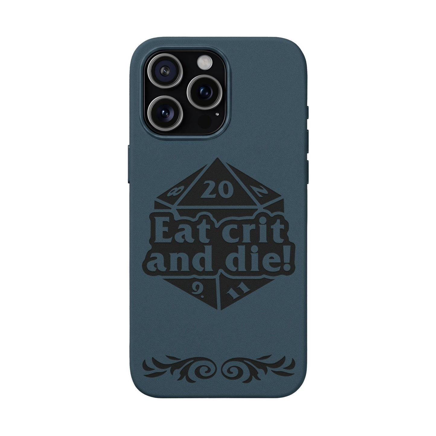 Eat Crit and Die! faux leather phone case