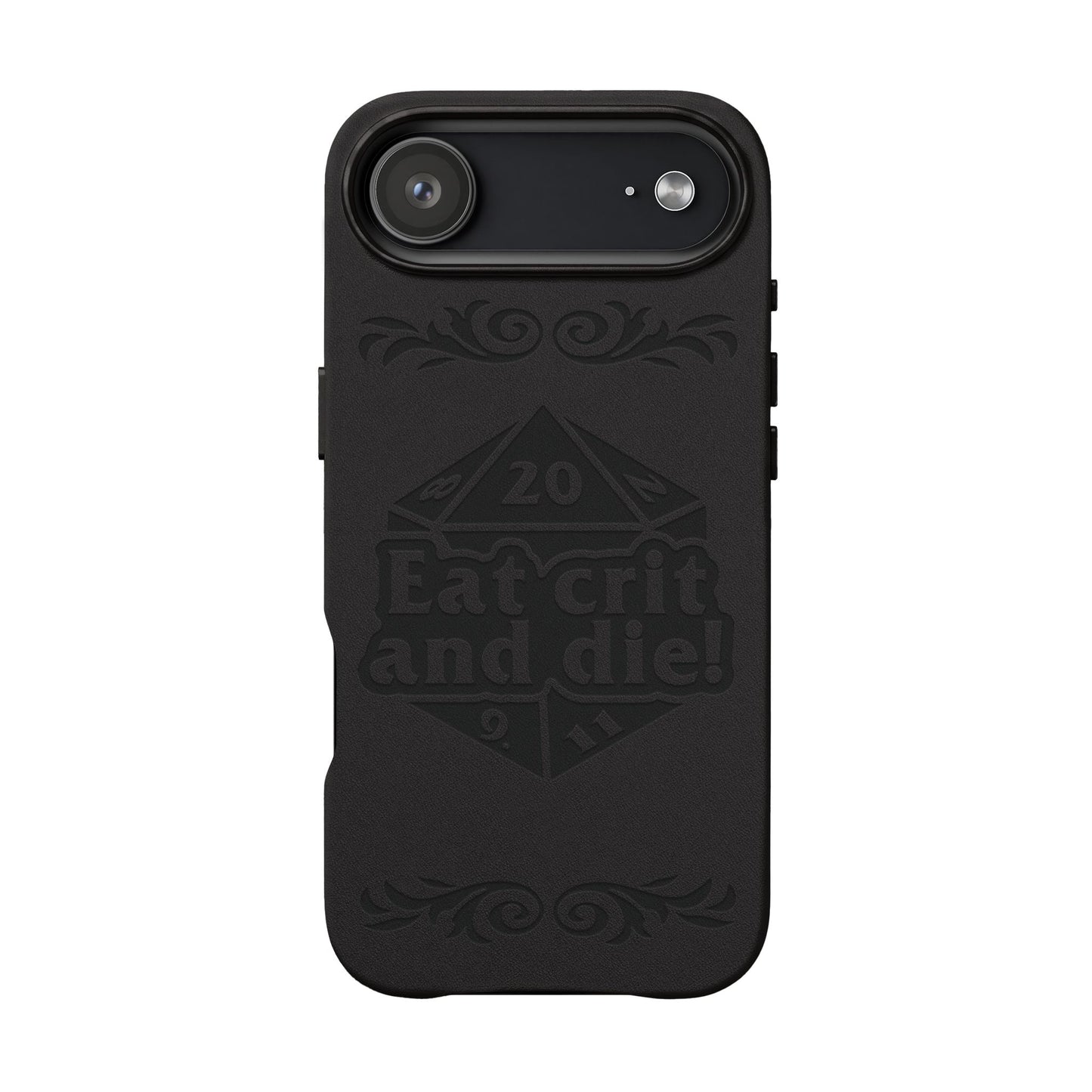 Eat Crit and Die! faux leather phone case
