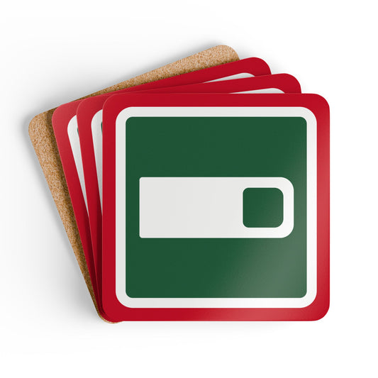 Semiotic Coffee premium corkback coaster set