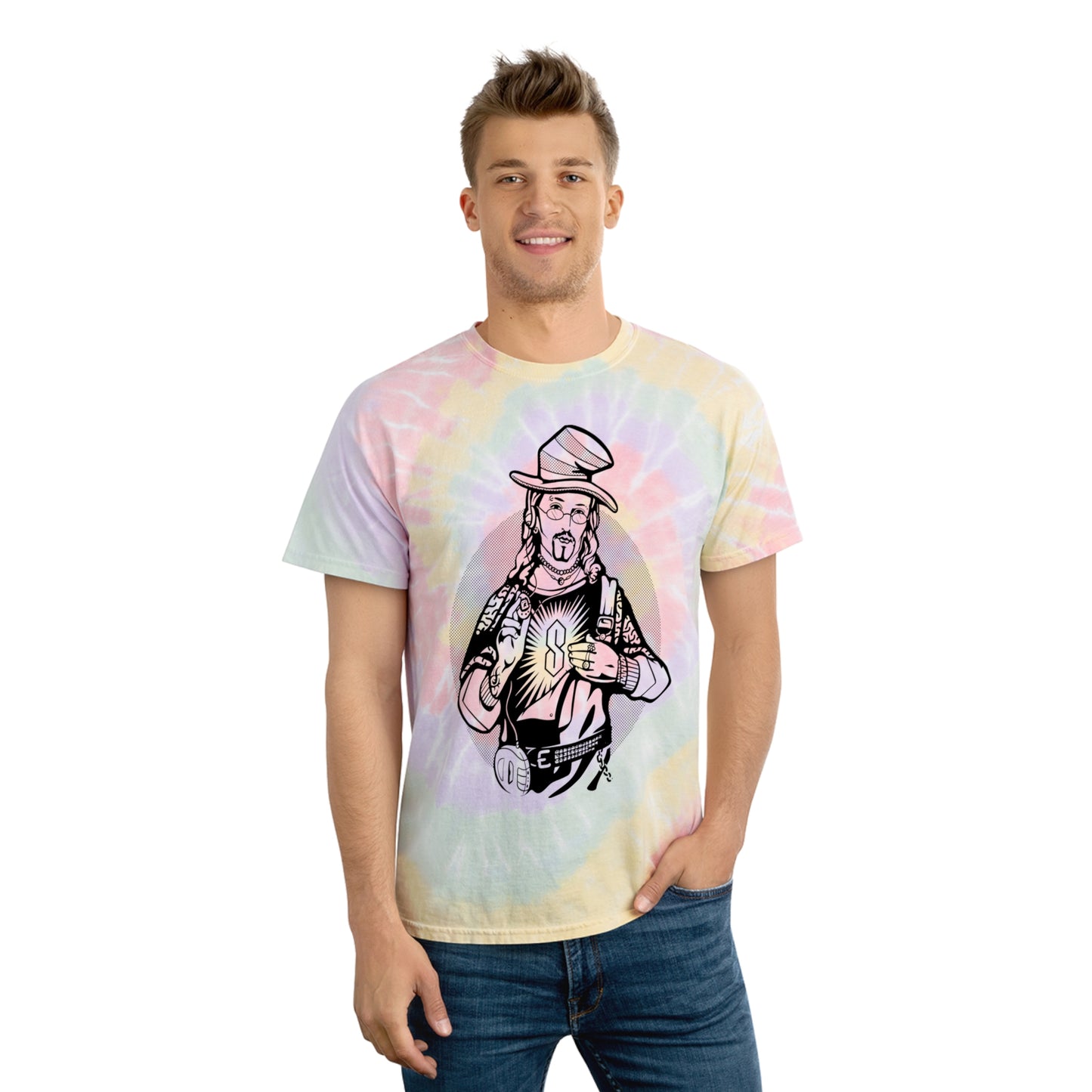 Jesus Is All That and a Bag of Chips tie-dye t-shirt