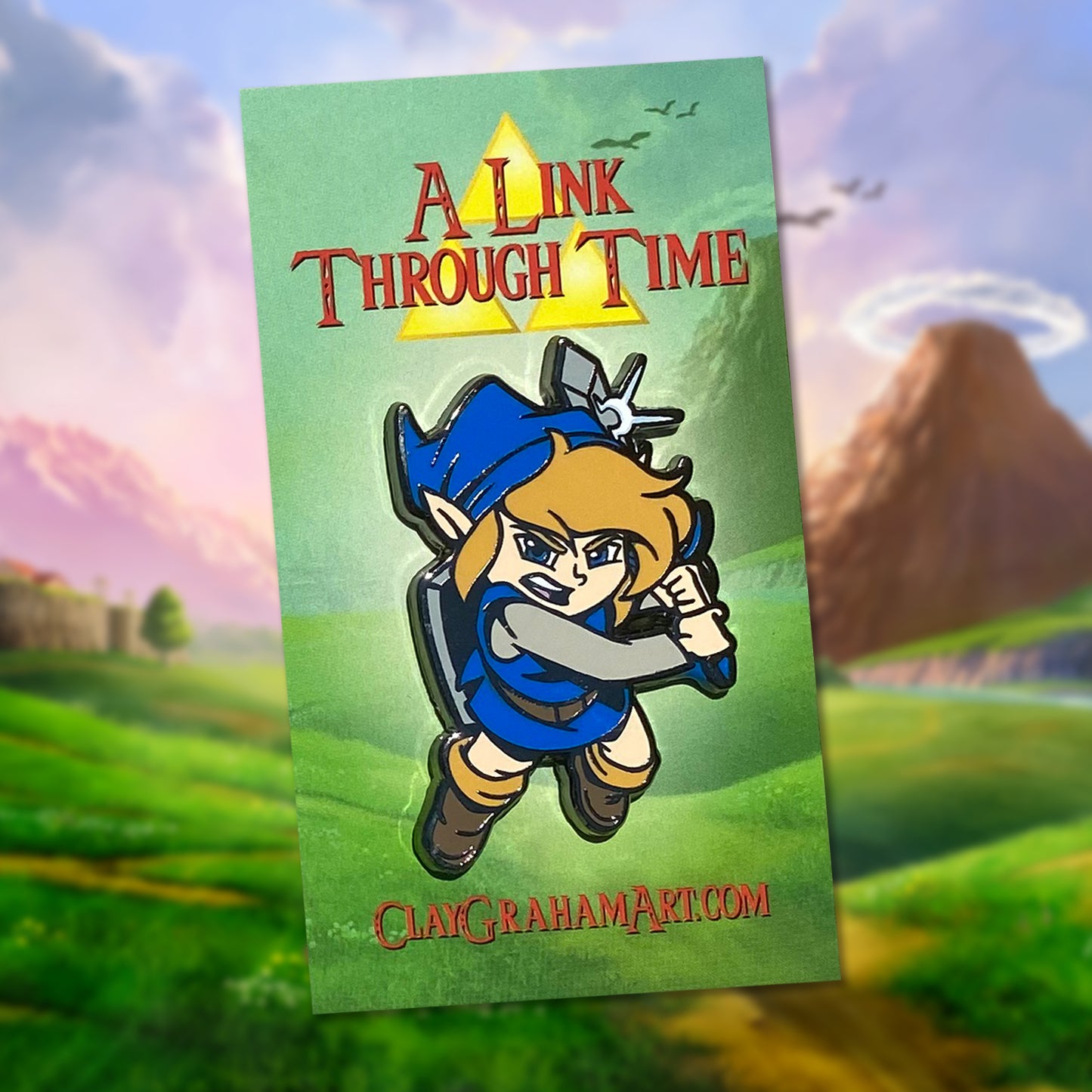 A Link Through Time 2" Hard Enamel Pin