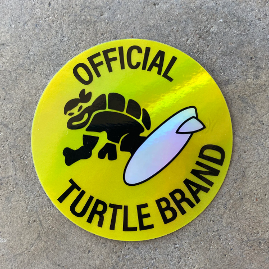 OTB Official Turtle Brand holographic vinyl sticker