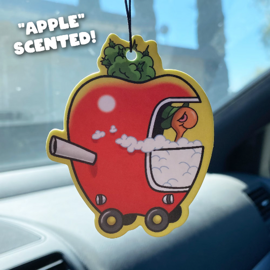 Smokey Worm "apple" scented hanging air freshener