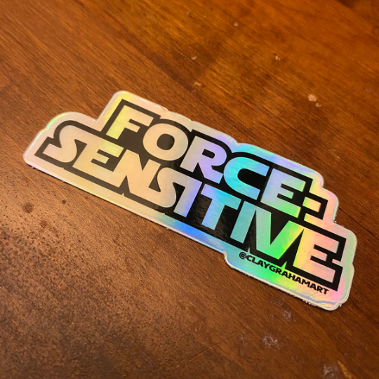 Force Sensitive holographic vinyl sticker