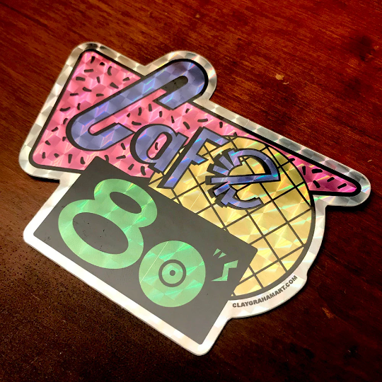 Cafe 80s "prism" vinyl sticker