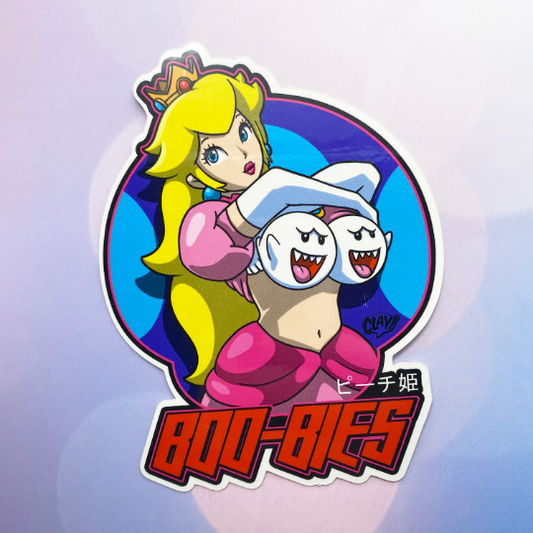 Boo-Bies PEACH vinyl sticker