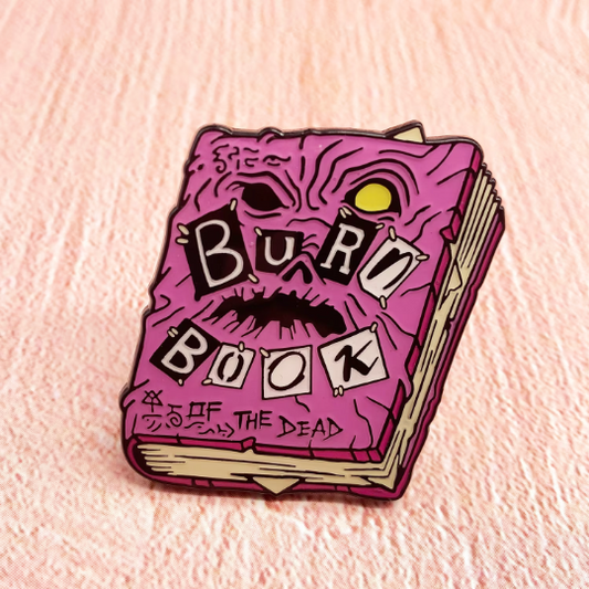 Burn Book of the Dead 1.75" Soft Enamel Pin w/ epoxy