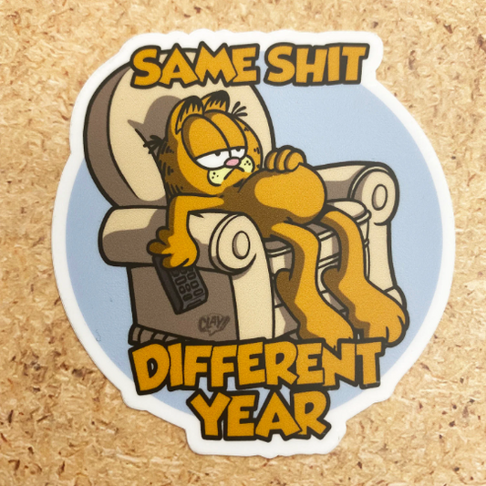 Same Cat. Different Year. vinyl sticker