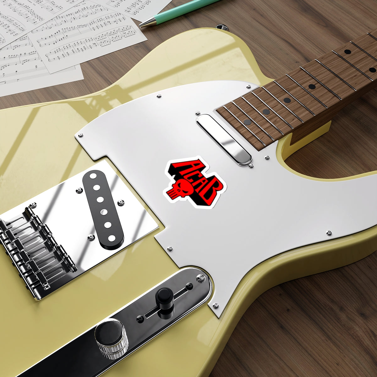 Archaic Corrupt And Broken RED vinyl sticker