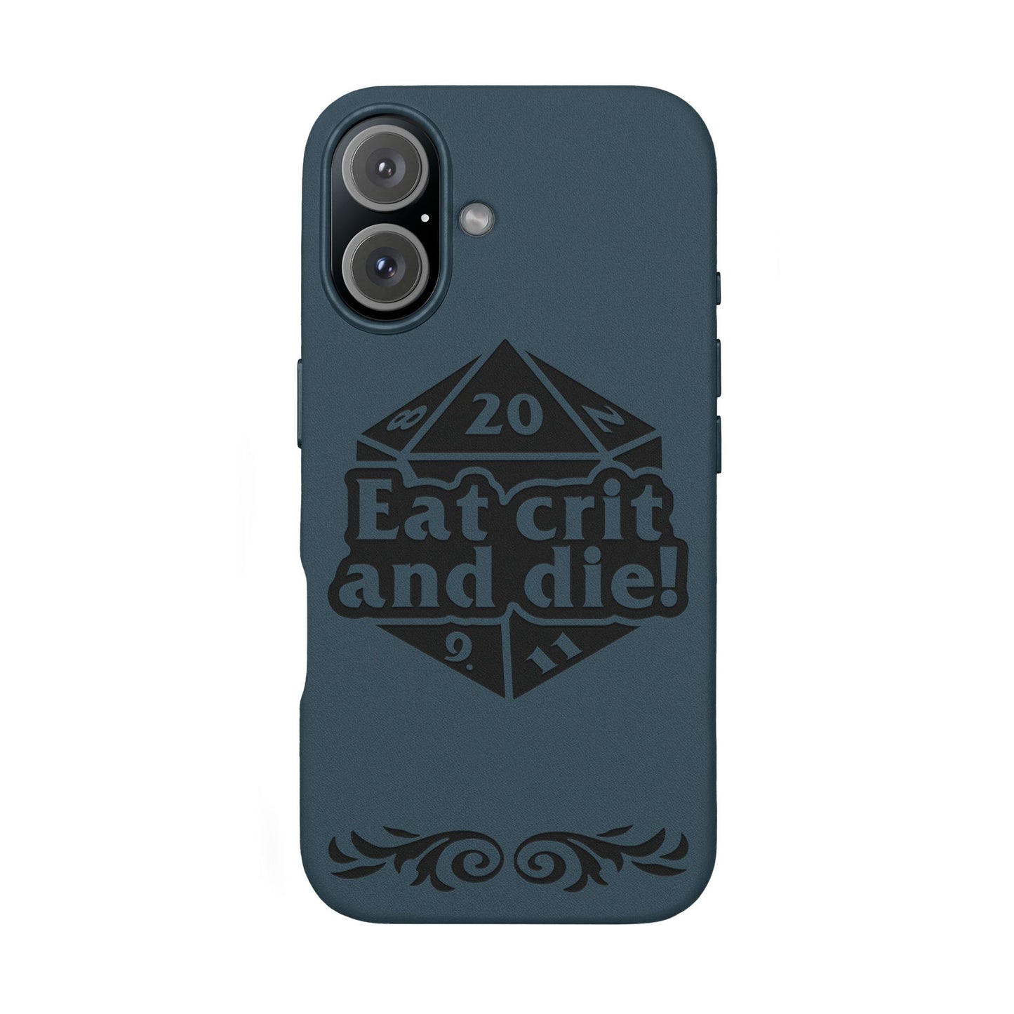 Eat Crit and Die! faux leather phone case