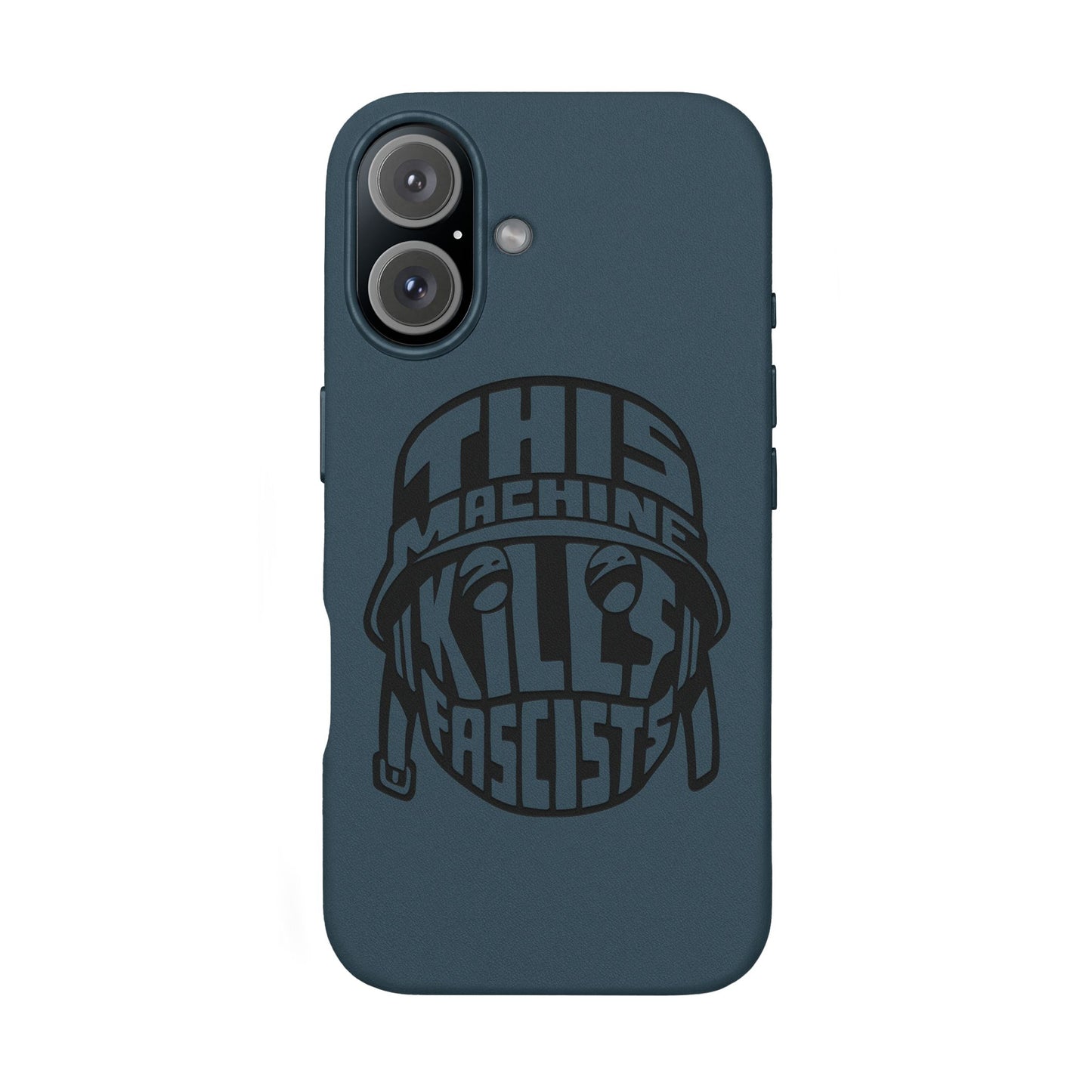 This Machine Kills Fascists faux leather phone case