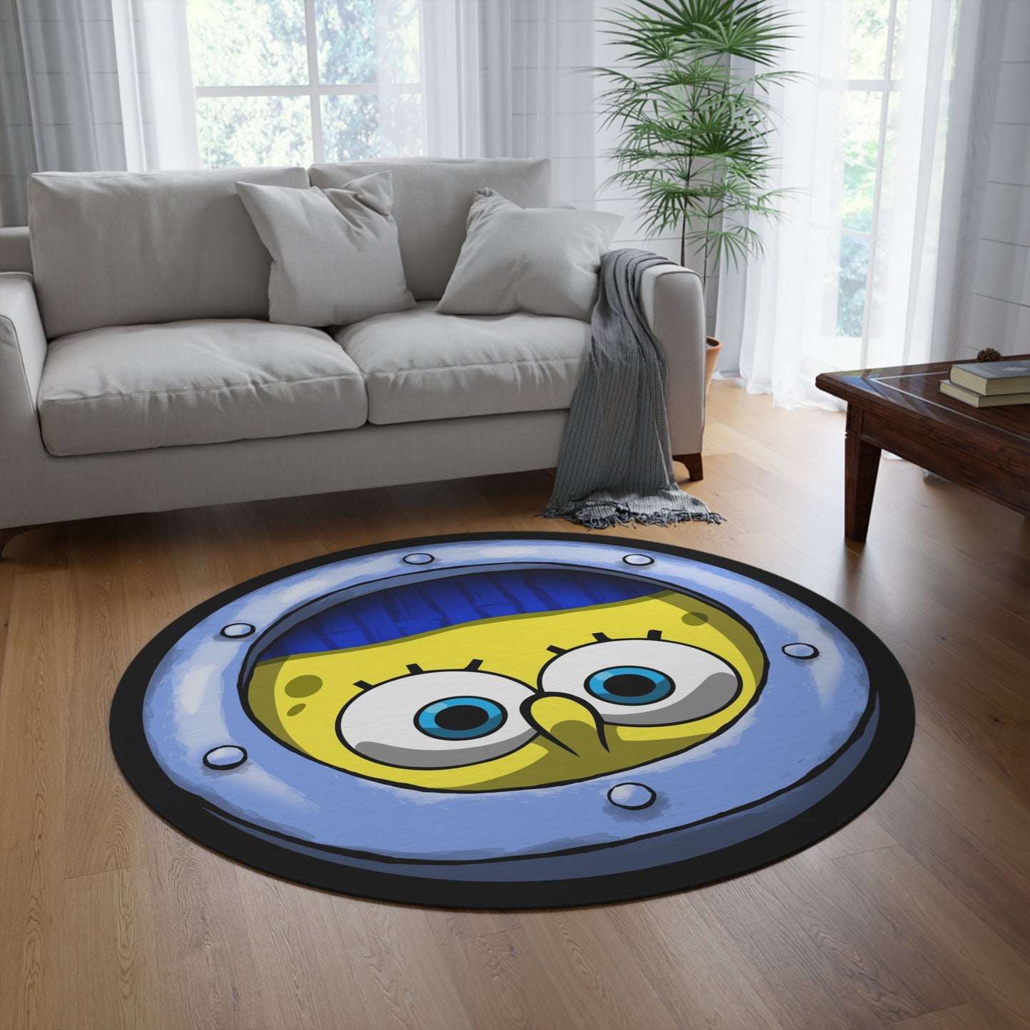 Indoors round rug